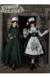 With Puji Letters and Poems-Abyssal Therapy Chamber Blouse Apron JSK One Piece and Sets(Pre-Order/Full Payment Without Shipping)
